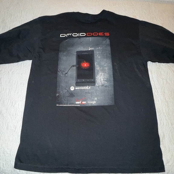 Droid Does Black Crewneck Sweatshirt Graphic Print Droid Mens - Picture 3 of 6